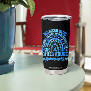 We Wear Blue Child Abuse Prevention Tumbler Cup TS10 Print Your Wear