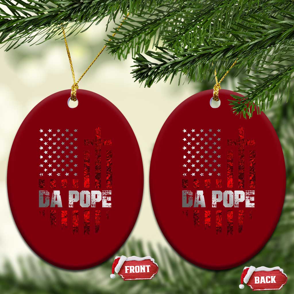 Da Pope Leo XIV Ceramic Ornament From America Chicago America US Flag TS10 Print Your Wear
