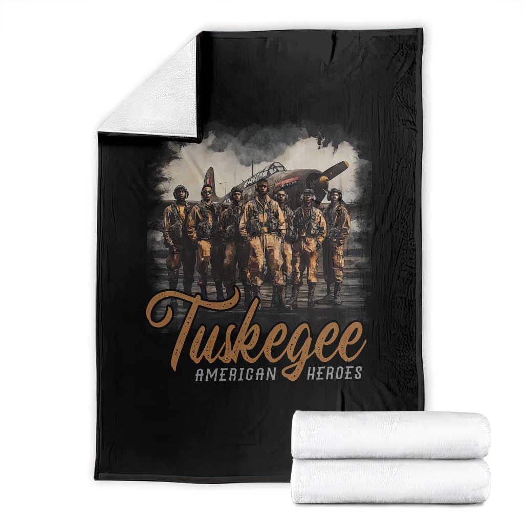 Tuskegee Airmen Throw Blanket African American Heroes WW2 Tribute Black History Month TS10 Black Print Your Wear