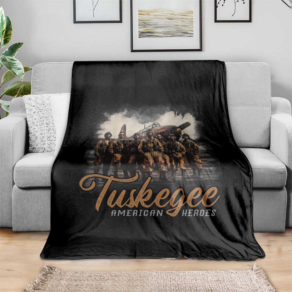 Tuskegee Airmen Throw Blanket African American Heroes WW2 Tribute Black History Month TS10 Print Your Wear