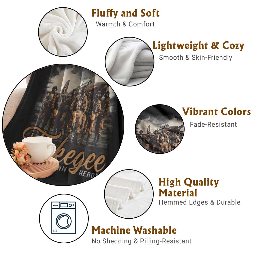 Tuskegee Airmen Throw Blanket African American Heroes WW2 Tribute Black History Month TS10 Print Your Wear