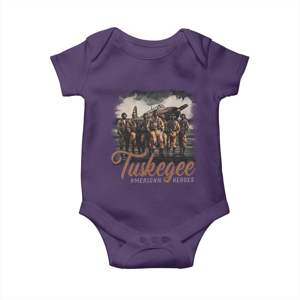 Tuskegee Airmen Baby Onesie African American Heroes WW2 Tribute Black History Month TS10 Purple Print Your Wear