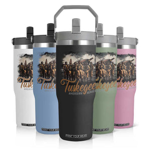 Tuskegee Airmen Flip Straw Tumbler African American Heroes WW2 Tribute Black History Month TS10 Print Your Wear