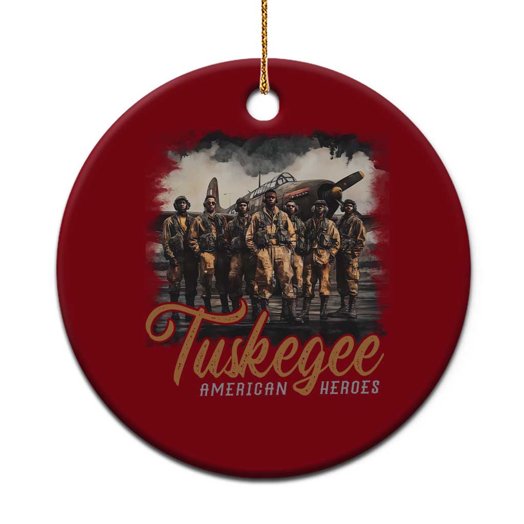 Tuskegee Airmen Ceramic Ornament African American Heroes WW2 Tribute Black History Month TS10 1pc Red Print Your Wear
