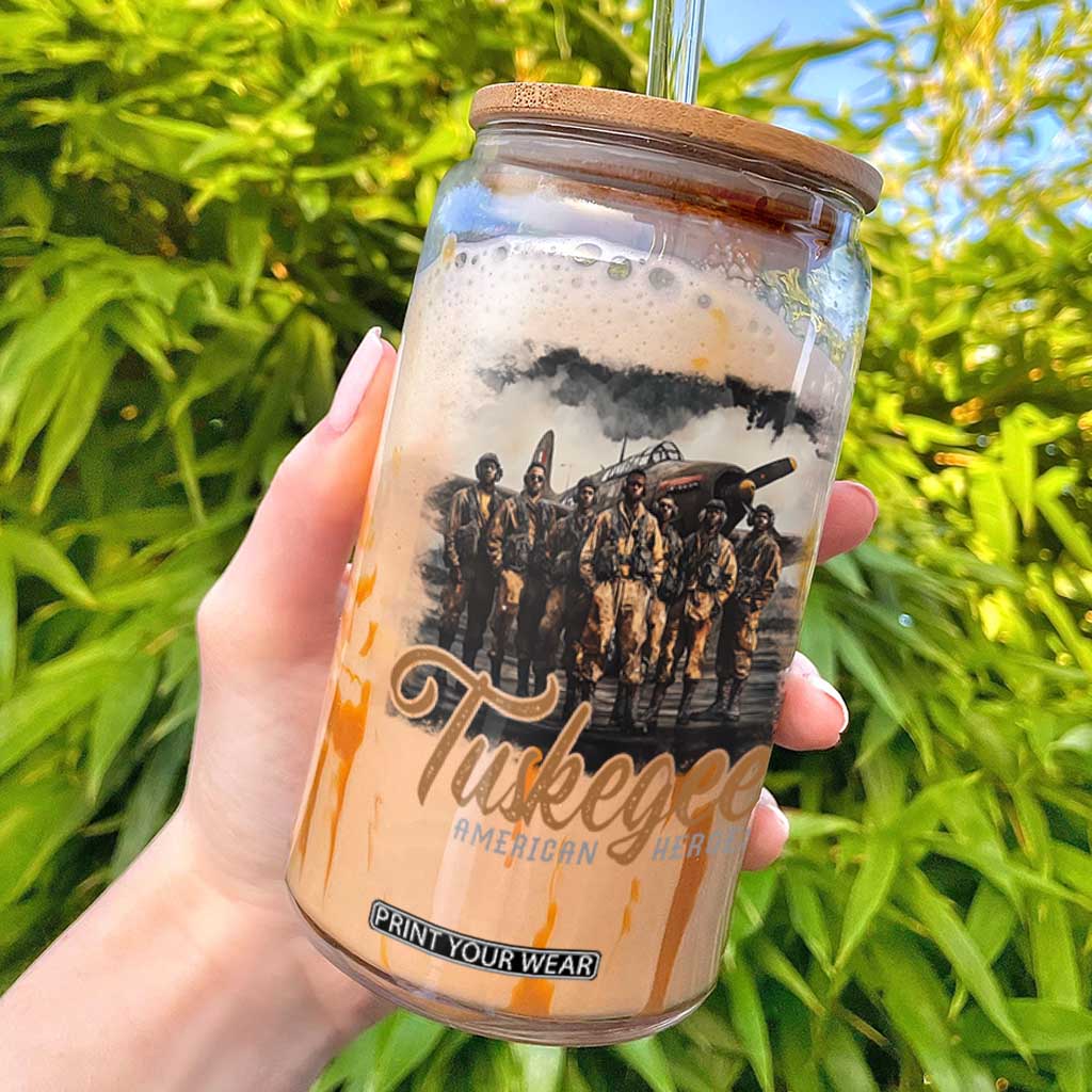 Tuskegee Airmen Glass Can African American Heroes WW2 Tribute Black History Month TS10 Black Print Your Wear