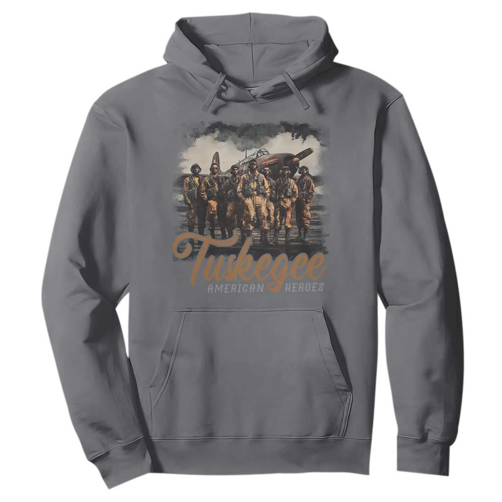 Tuskegee Airmen Hoodie African American Heroes WW2 Tribute Black History Month TS10 Charcoal Print Your Wear