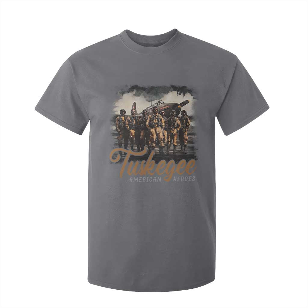 Tuskegee Airmen T Shirt For Kid African American Heroes WW2 Tribute Black History Month TS10 Charcoal Print Your Wear
