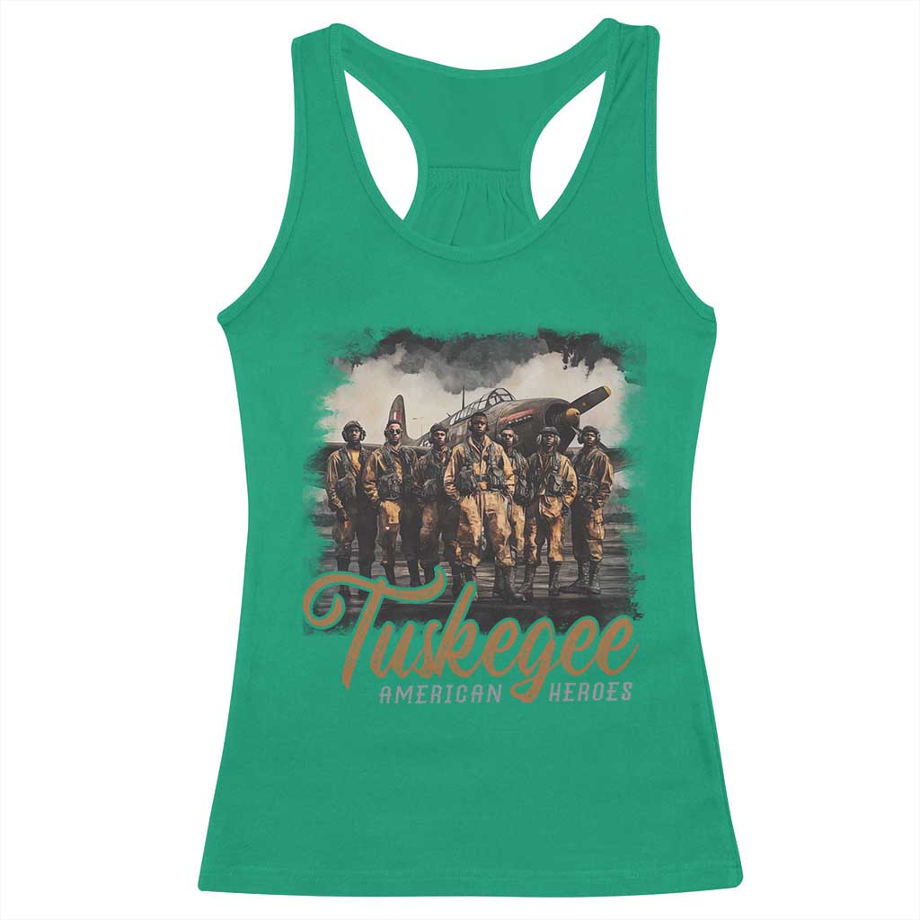 Tuskegee Airmen Racerback Tank Top African American Heroes WW2 Tribute Black History Month TS10 Irish Green Print Your Wear