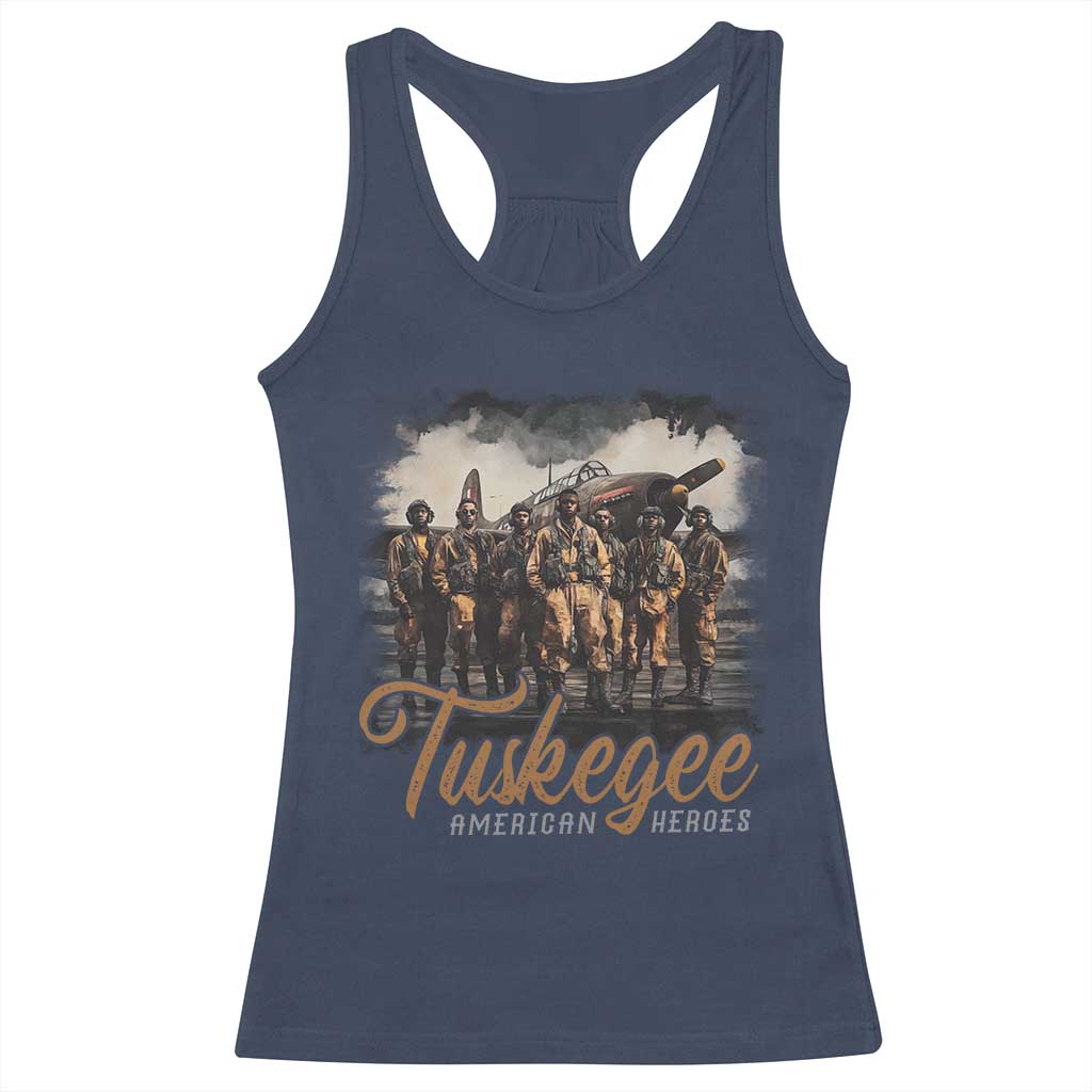 Tuskegee Airmen Racerback Tank Top African American Heroes WW2 Tribute Black History Month TS10 Navy Print Your Wear