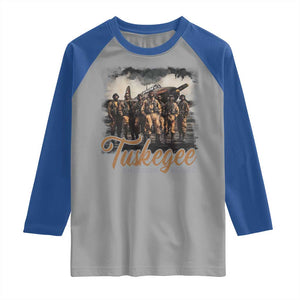 Tuskegee Airmen Raglan Shirt African American Heroes WW2 Tribute Black History Month TS10 Sport Gray Royal Print Your Wear