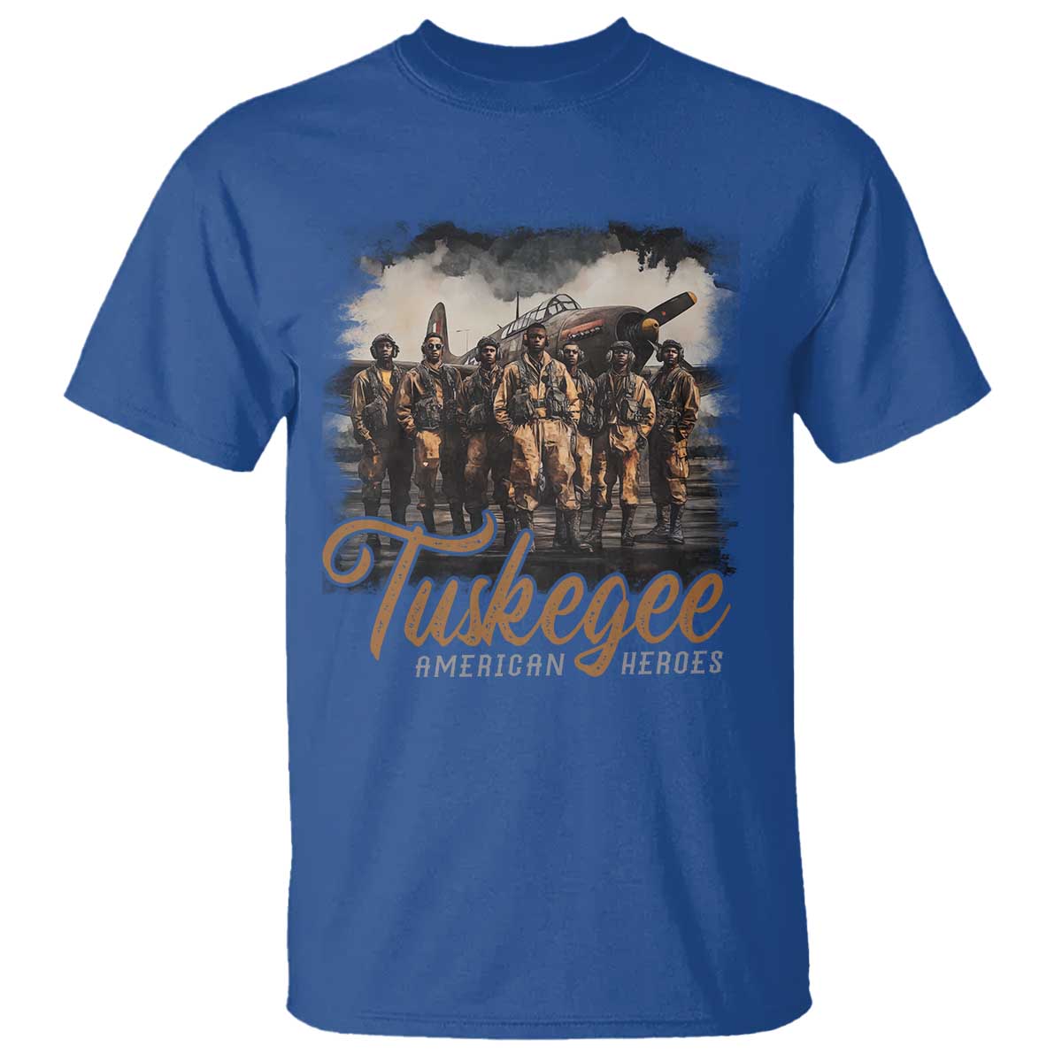 Tuskegee Airmen T Shirt African American Heroes WW2 Tribute Black History Month TS10 Royal Blue Print Your Wear