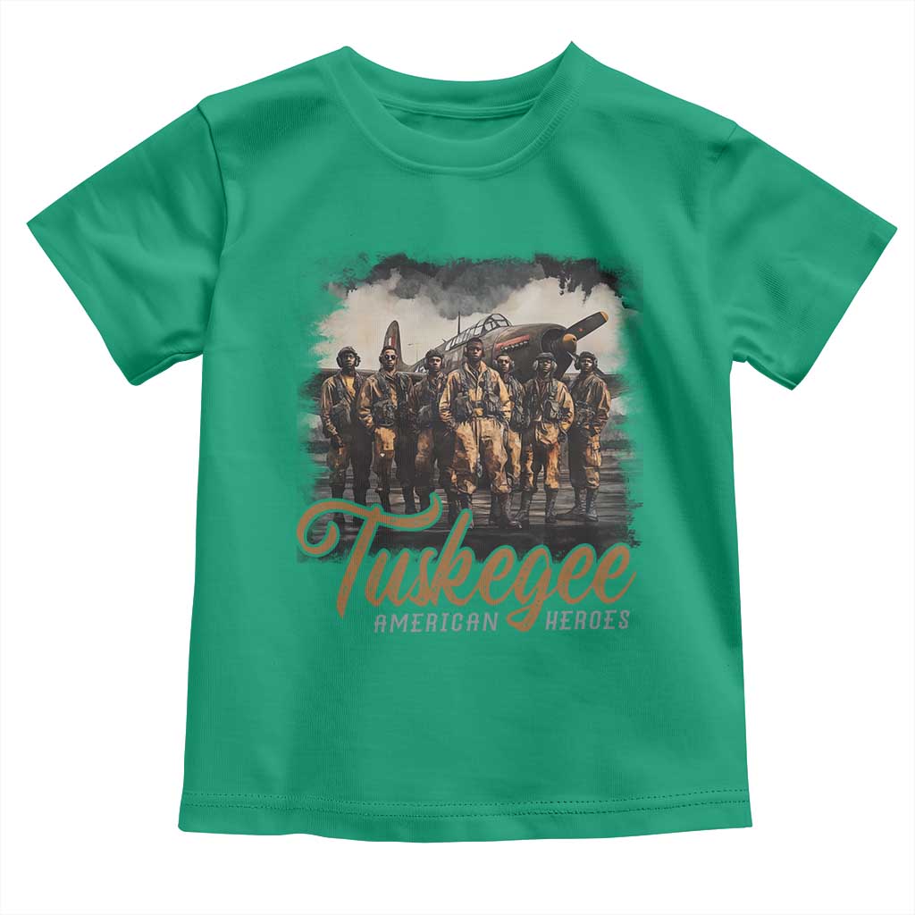 Tuskegee Airmen Toddler T Shirt African American Heroes WW2 Tribute Black History Month TS10 Irish Green Print Your Wear