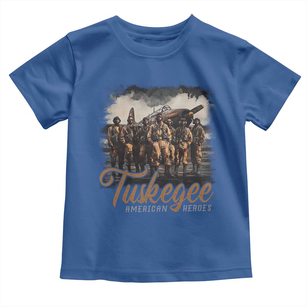 Tuskegee Airmen Toddler T Shirt African American Heroes WW2 Tribute Black History Month TS10 Royal Blue Print Your Wear
