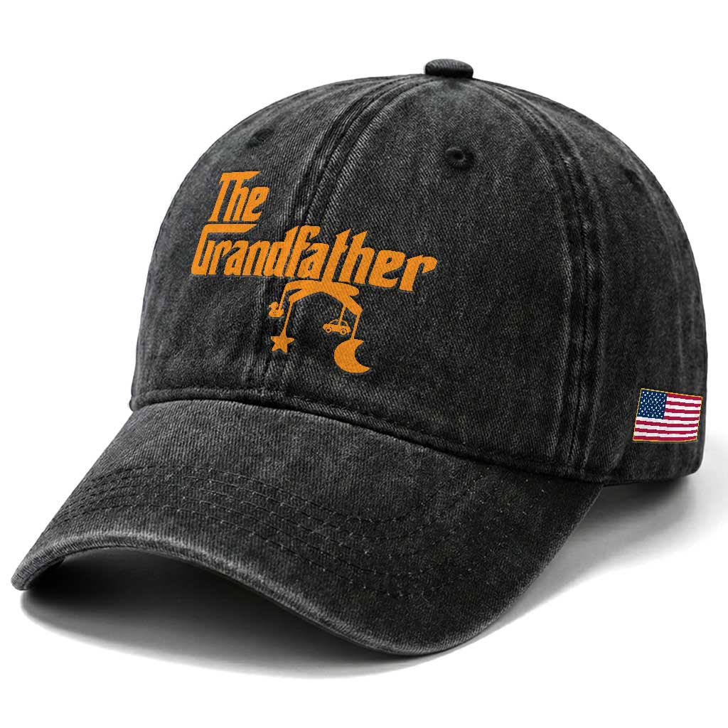 Grandfather Washed Cotton Baseball Cap Funny Grandpa Fathers Day TS10 Print Your Wear
