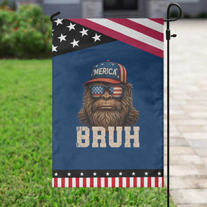 Bruh Bigfoot Merica Garden Flag American Flag Patriotic 4th Of July TS10 Classic Blue Black Print Your Wear
