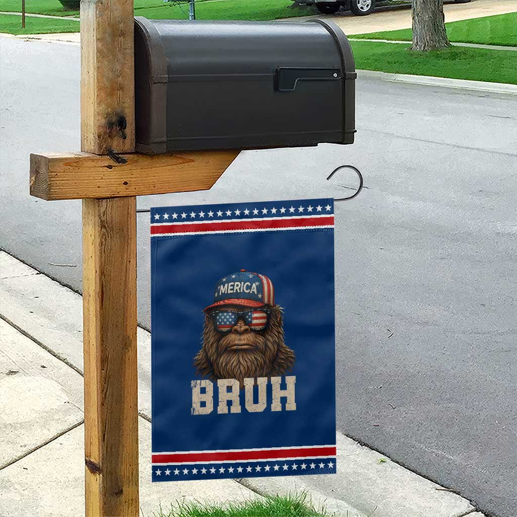 Bruh Bigfoot Merica Garden Flag American Flag Patriotic 4th Of July TS10 Classic Blue Red Print Your Wear