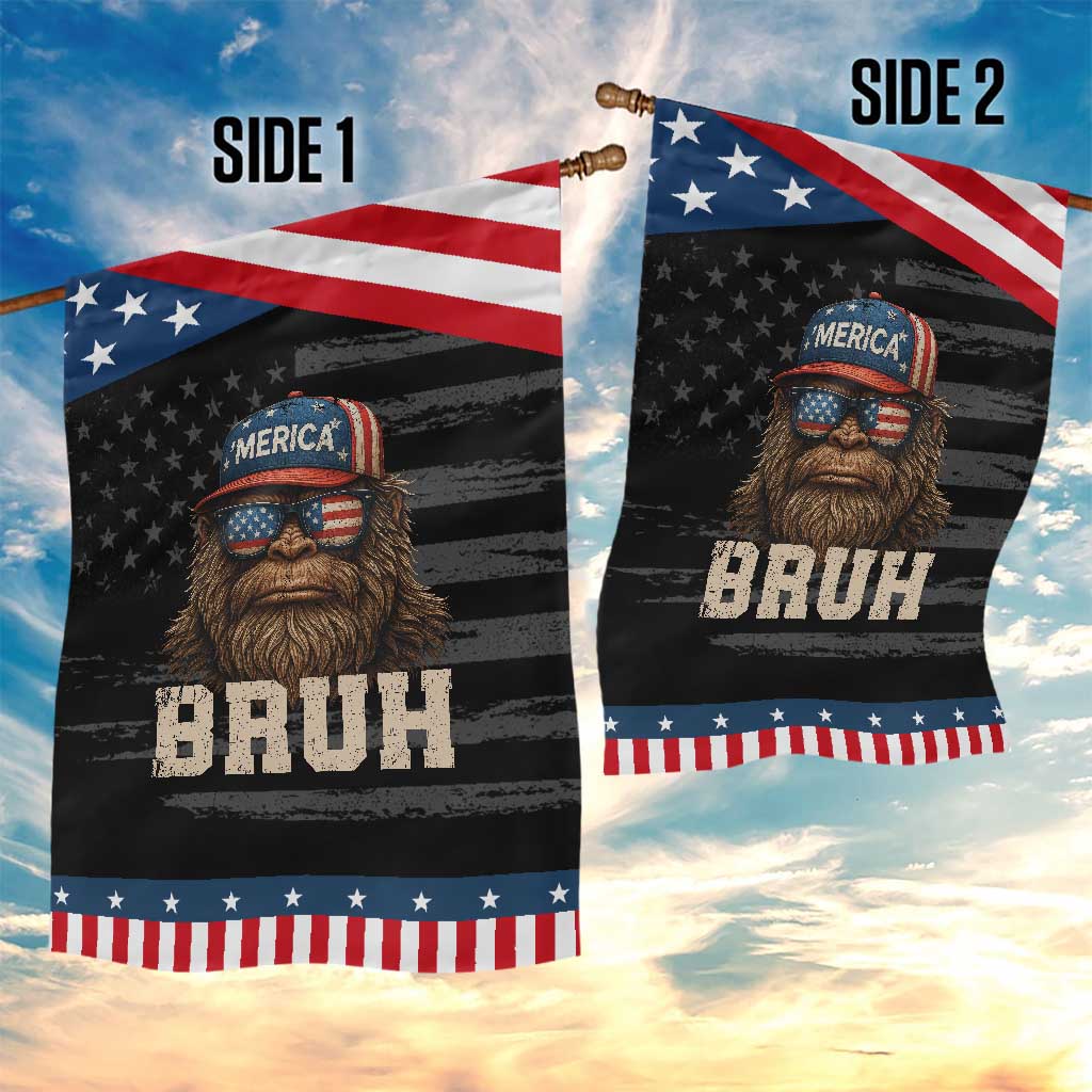 Bruh Bigfoot Merica Garden Flag American Flag Patriotic 4th Of July TS10 Print Your Wear
