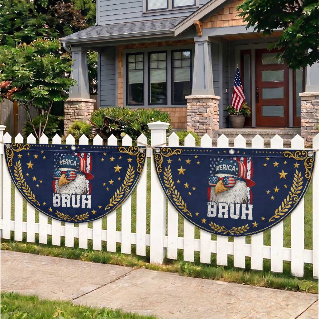 Bruh 'Merica Bald Eagle 4th of July Patriotic Fan Flag USA Flag