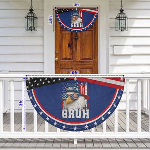 Bruh 'Merica Bald Eagle 4th of July Patriotic Fan Flag USA Flag