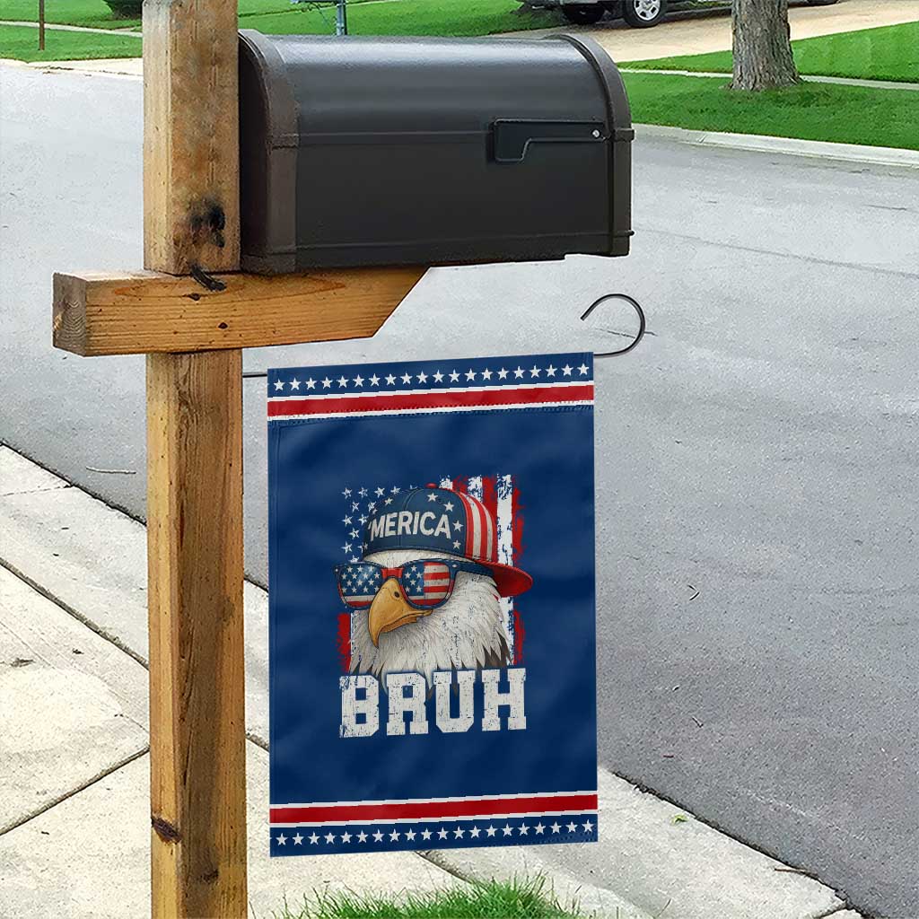 Bruh 'Merica Bald Eagle 4th of July Garden Flag Patriotic USA Flag TS10 Classic Blue Red Print Your Wear