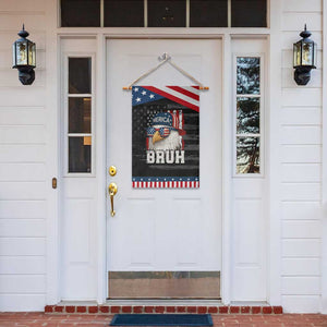 Bruh 'Merica Bald Eagle 4th of July Garden Flag Patriotic USA Flag TS10 Print Your Wear
