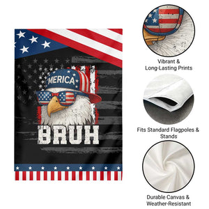 Bruh 'Merica Bald Eagle 4th of July Garden Flag Patriotic USA Flag TS10 Print Your Wear