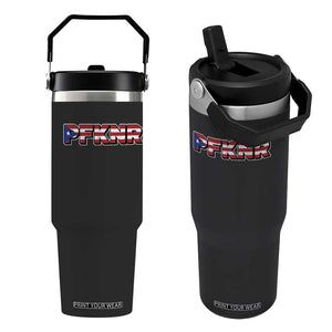 PFKNR Flip Straw Tumbler Vintage Boricua Puerto Rican Flag TS10 One Size: 30 oz Black Print Your Wear