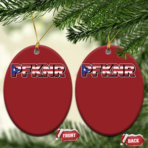 PFKNR Christmas Ornament Vintage Boricua Puerto Rican Flag TS10 Oval Red Print Your Wear