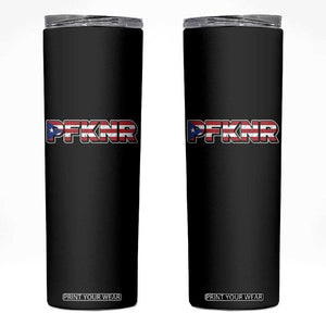 PFKNR Skinny Tumbler Vintage Boricua Puerto Rican Flag TS10 Black Print Your Wear