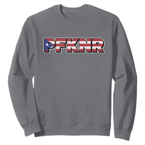 PFKNR Sweatshirt Vintage Boricua Puerto Rican Flag TS10 Charcoal Print Your Wear
