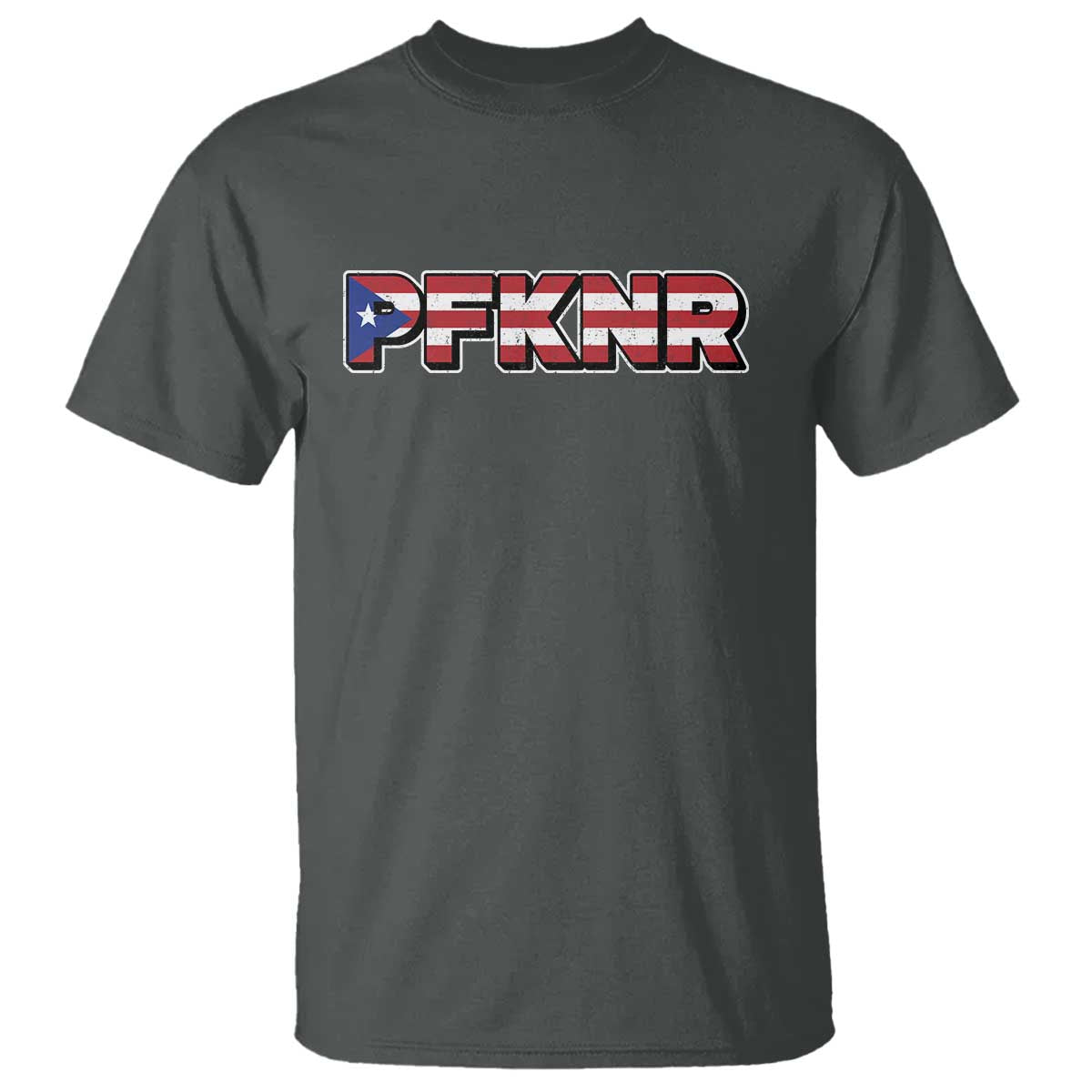 PFKNR T Shirt Vintage Boricua Puerto Rican Flag TS10 Dark Heather Print Your Wear
