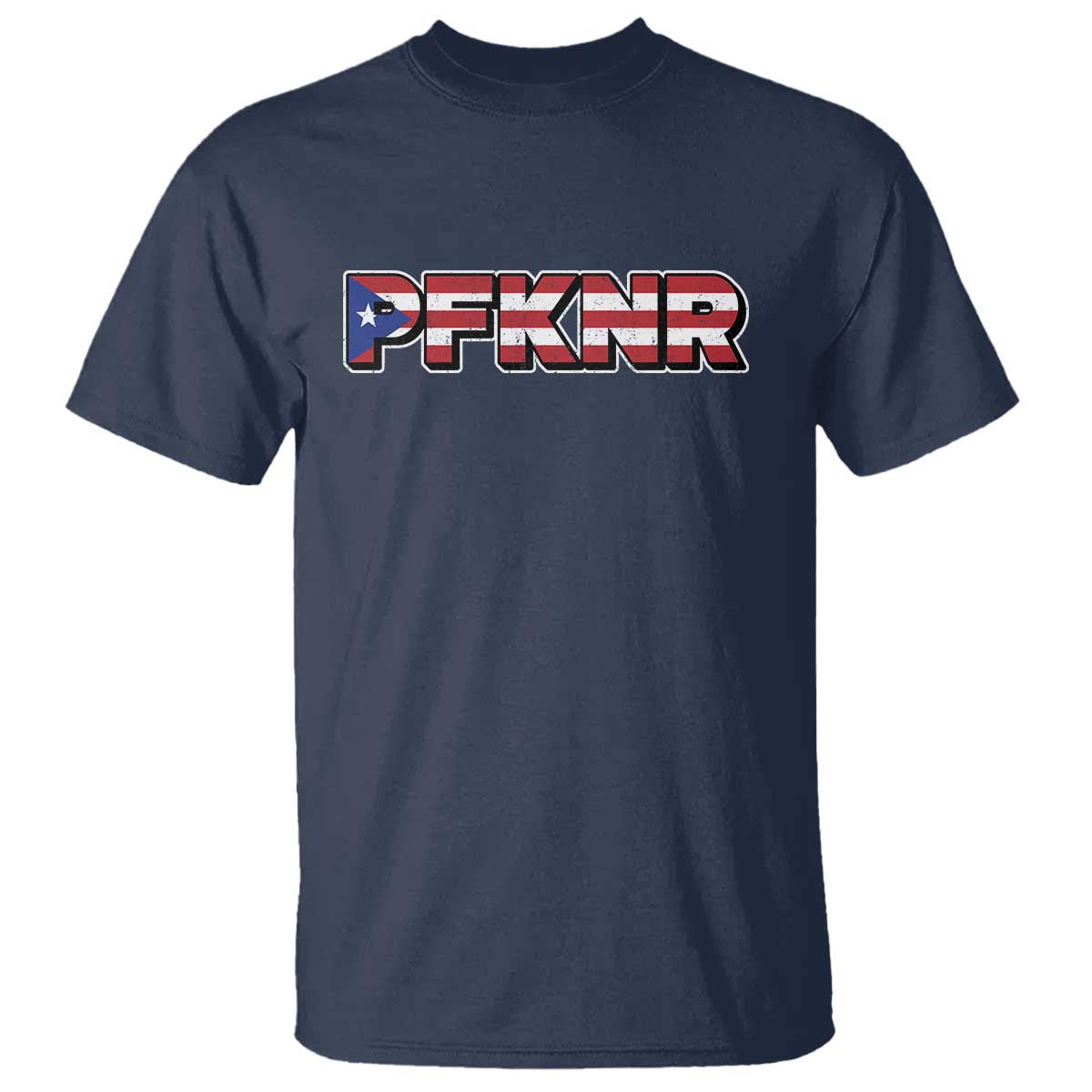 PFKNR T Shirt Vintage Boricua Puerto Rican Flag TS10 Navy Print Your Wear