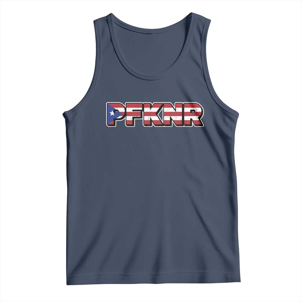 PFKNR Tank Top Vintage Boricua Puerto Rican Flag TS10 Navy Print Your Wear