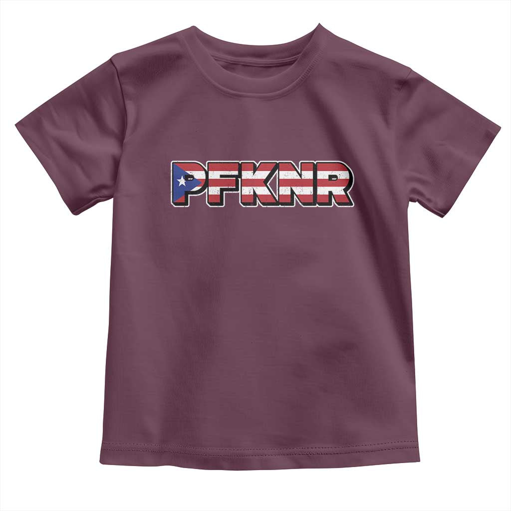PFKNR Toddler T Shirt Vintage Boricua Puerto Rican Flag TS10 Maroon Print Your Wear