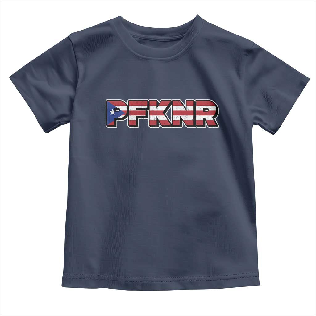 PFKNR Toddler T Shirt Vintage Boricua Puerto Rican Flag TS10 Navy Print Your Wear