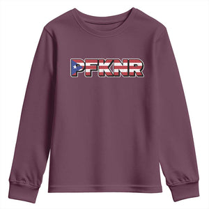 PFKNR Youth Sweatshirt Vintage Boricua Puerto Rican Flag TS10 Maroon Print Your Wear