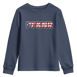 PFKNR Youth Sweatshirt Vintage Boricua Puerto Rican Flag TS10 Navy Print Your Wear