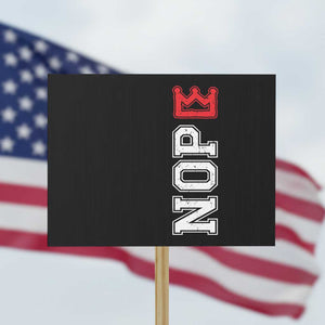 No Kings Protest Sign In America Protest TS10 Horizontal 18" × 24" Black Print Your Wear