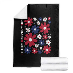 Subtle FDT Throw Blanket Boho Floral Red White Blue Social Justice TS10 Black Print Your Wear