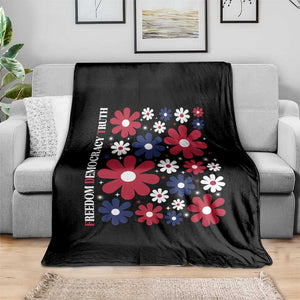Subtle FDT Throw Blanket Boho Floral Red White Blue Social Justice TS10 Print Your Wear