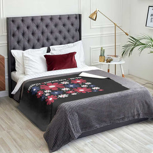 Subtle FDT Throw Blanket Boho Floral Red White Blue Social Justice TS10 Print Your Wear
