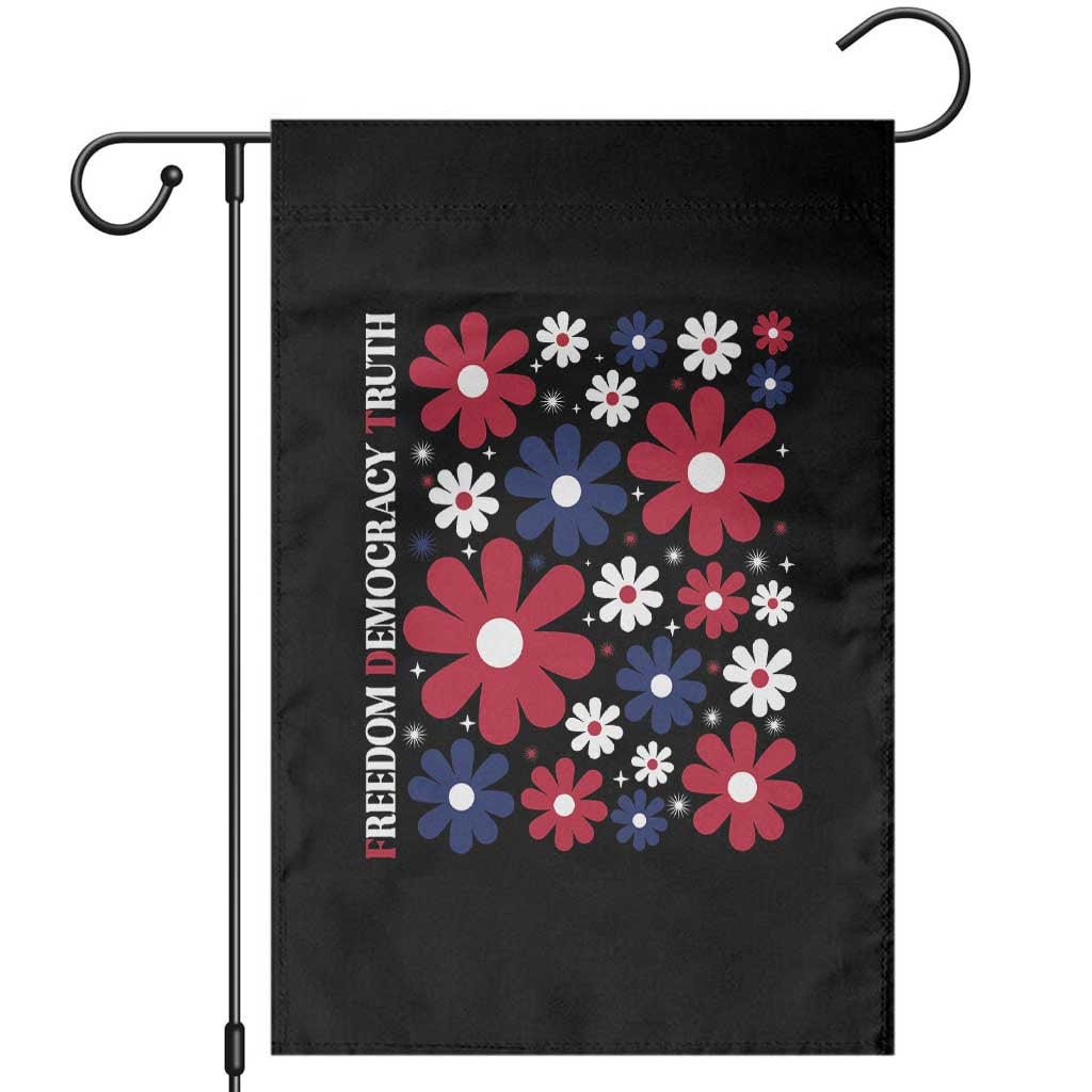Subtle FDT Garden Flag Boho Floral Red White Blue Social Justice TS10 Black Print Your Wear