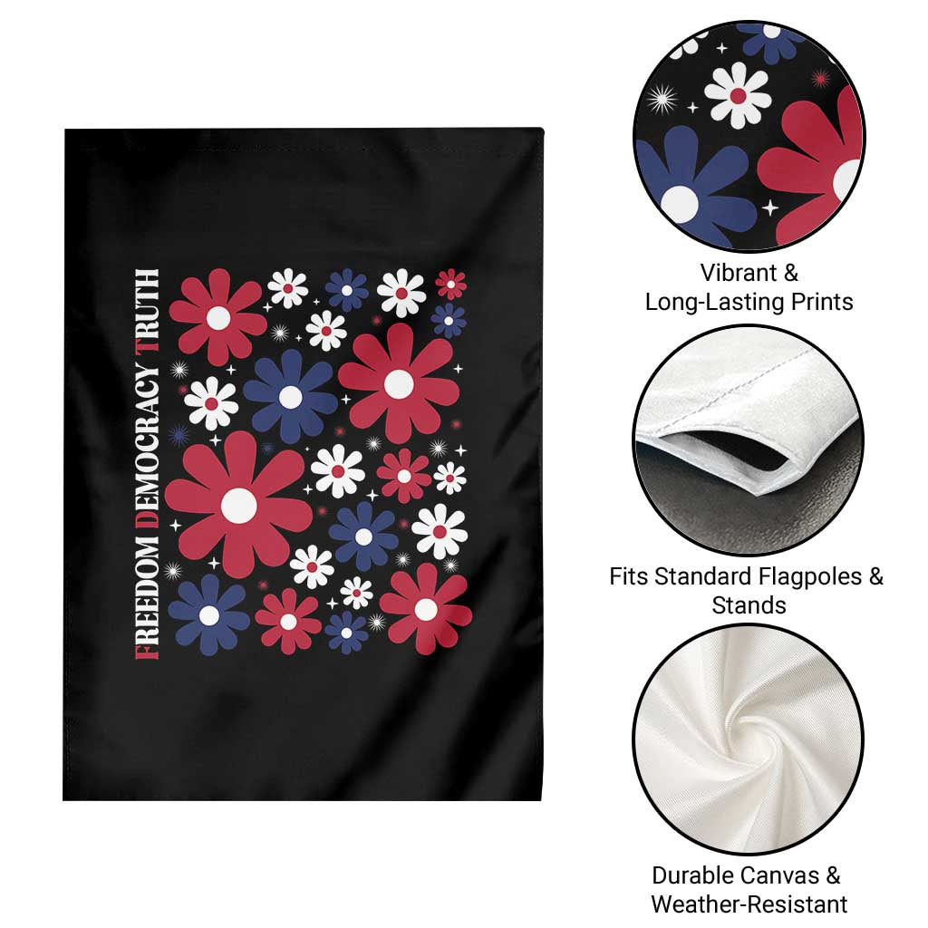 Subtle FDT Garden Flag Boho Floral Red White Blue Social Justice TS10 Print Your Wear