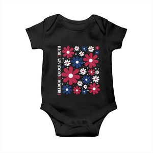 Subtle FDT Baby Onesie Boho Floral Red White Blue Social Justice TS10 Black Print Your Wear