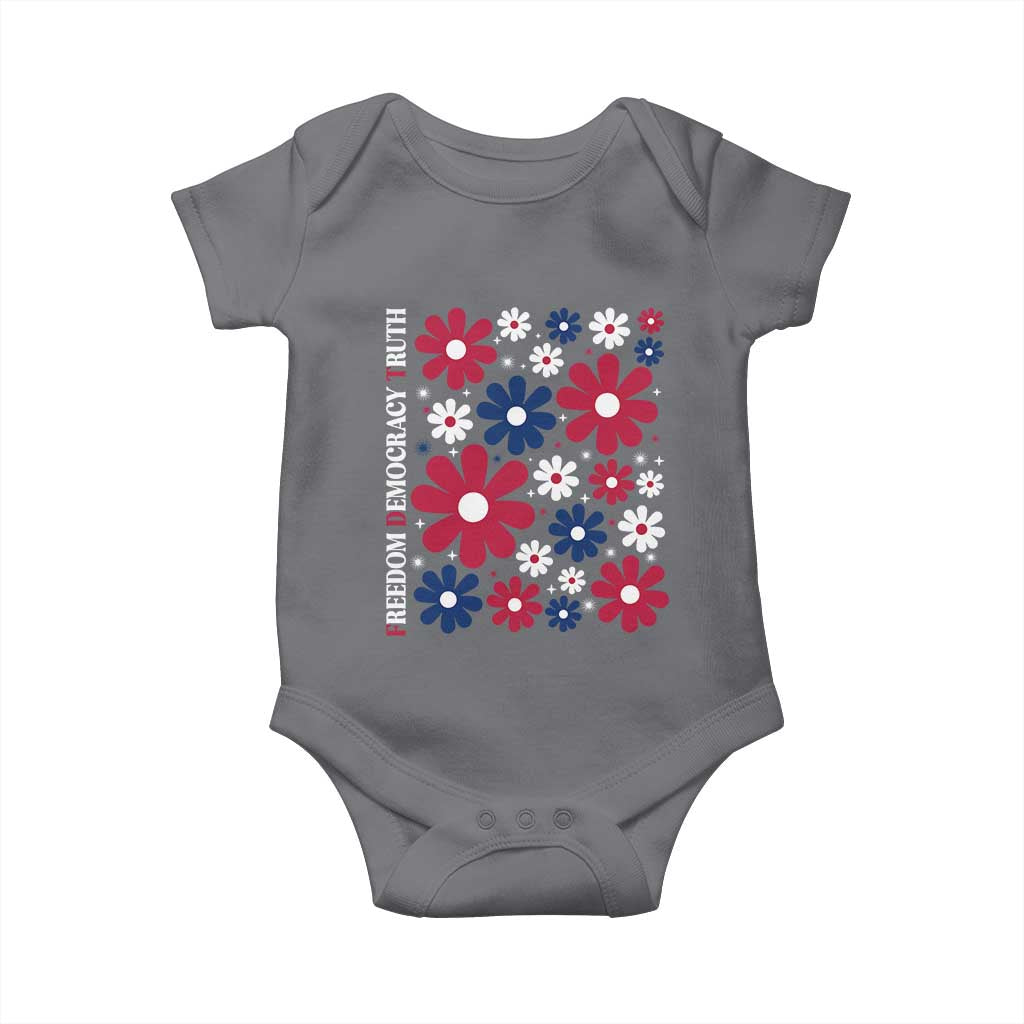 Subtle FDT Baby Onesie Boho Floral Red White Blue Social Justice TS10 Charcoal Print Your Wear