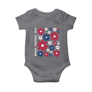 Subtle FDT Baby Onesie Boho Floral Red White Blue Social Justice TS10 Charcoal Print Your Wear