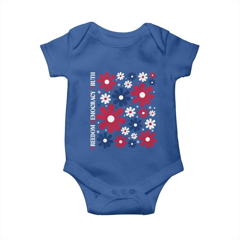 Subtle FDT Baby Onesie Boho Floral Red White Blue Social Justice TS10 Royal Blue Print Your Wear