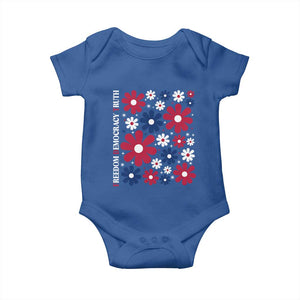 Subtle FDT Baby Onesie Boho Floral Red White Blue Social Justice TS10 Royal Blue Print Your Wear