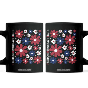 Subtle FDT Coffee Mug Boho Floral Red White Blue Social Justice TS10 Black Print Your Wear