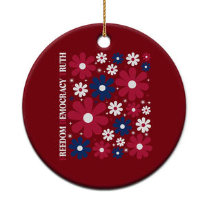 Subtle FDT Ceramic Ornament Boho Floral Red White Blue Social Justice TS10 1pc Red Print Your Wear